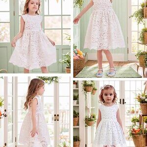 3/$30Girls Sleeveless A-Line Lace Party Dress（8-9 years)